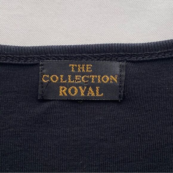 Y2K The Collection Royal Black/ Red Boho Whimsigoth Patchwork Top Size Medium - Picture 12 of 15